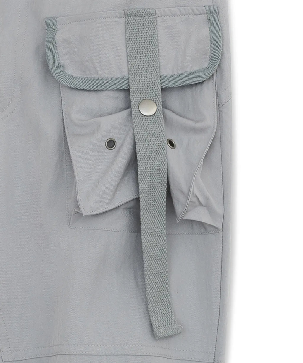 HUGYOURSKIN BOOTCUT CARGO PANTS (GREY)