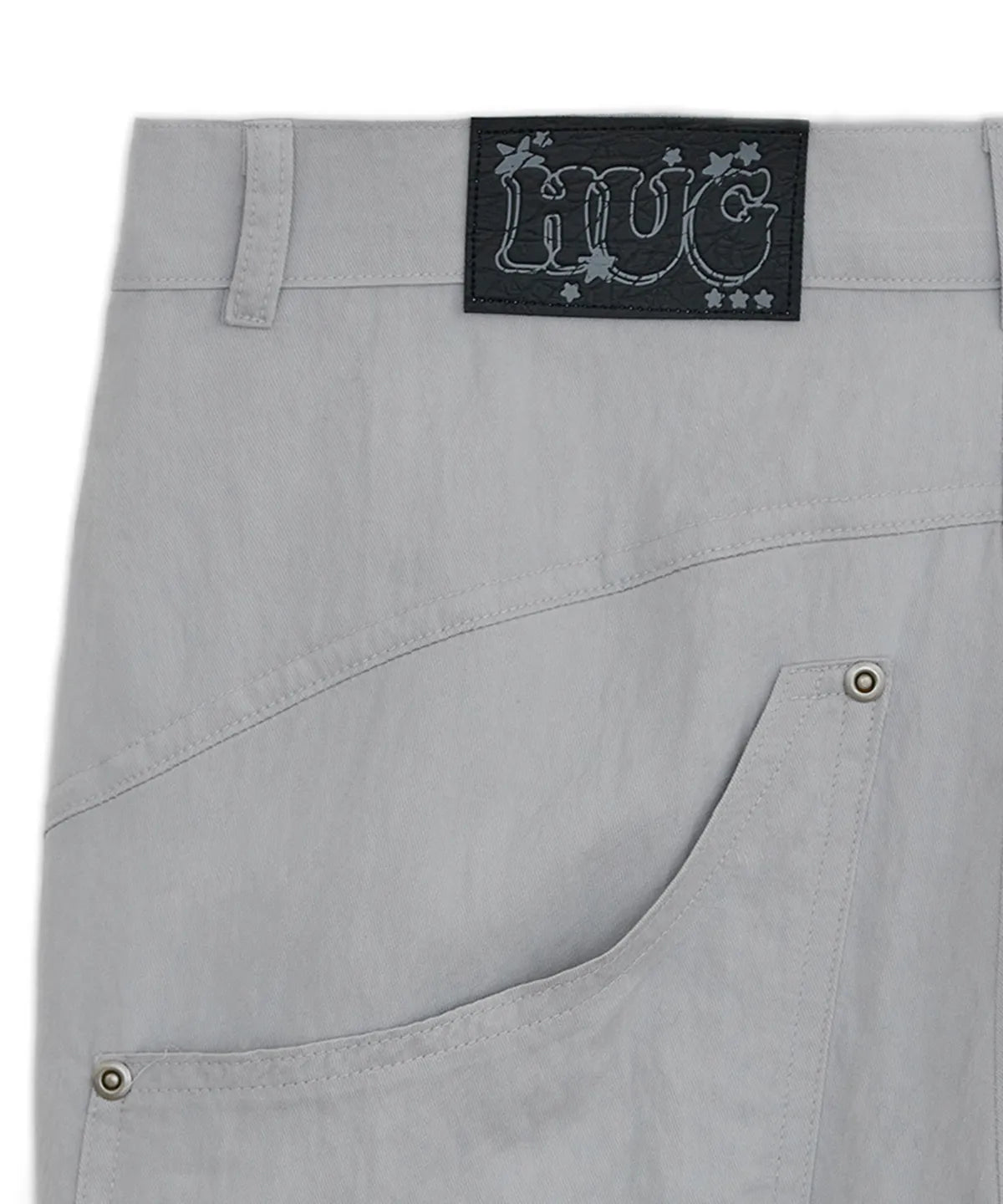 HUGYOURSKIN BOOTCUT CARGO PANTS (GREY)