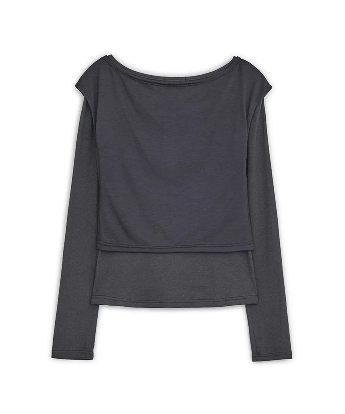 HUGYOURSKIN FALLEN ANGEL LAYERED TOP (CHARCOAL)