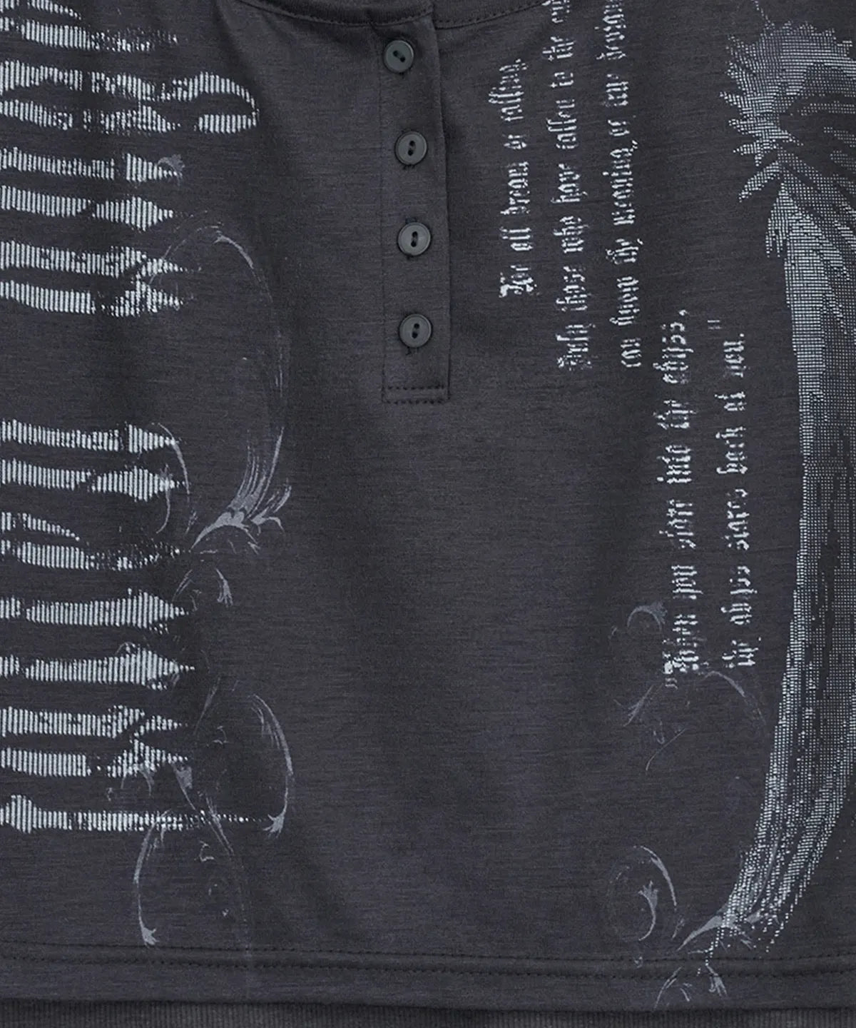 HUGYOURSKIN FALLEN ANGEL LAYERED TOP (CHARCOAL)