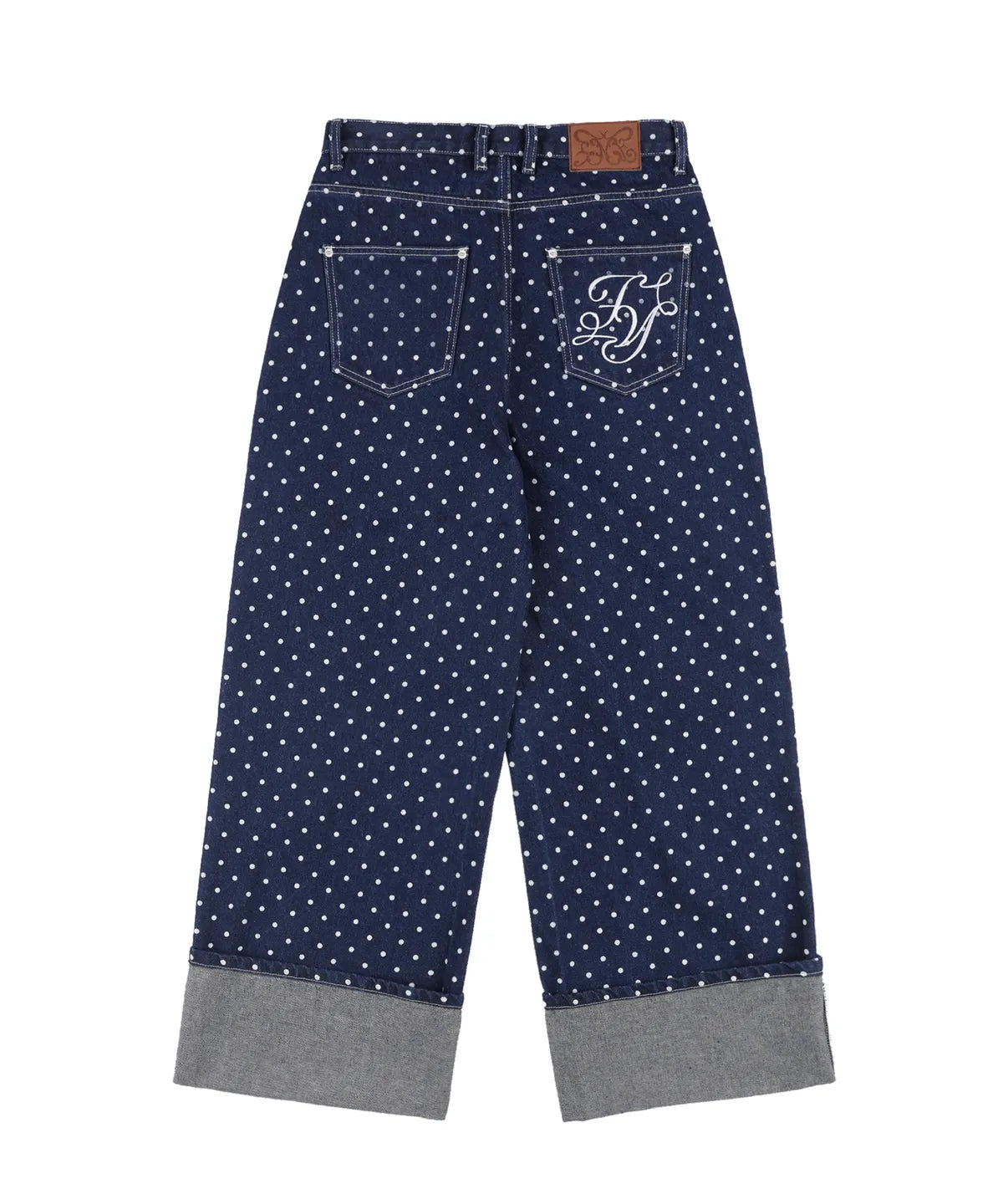 【𝘱𝘳𝘦-𝘰𝘳𝘥𝘦𝘳】FANCY CLUB String Dot Roll-up Pants (BLUE) F25QD890