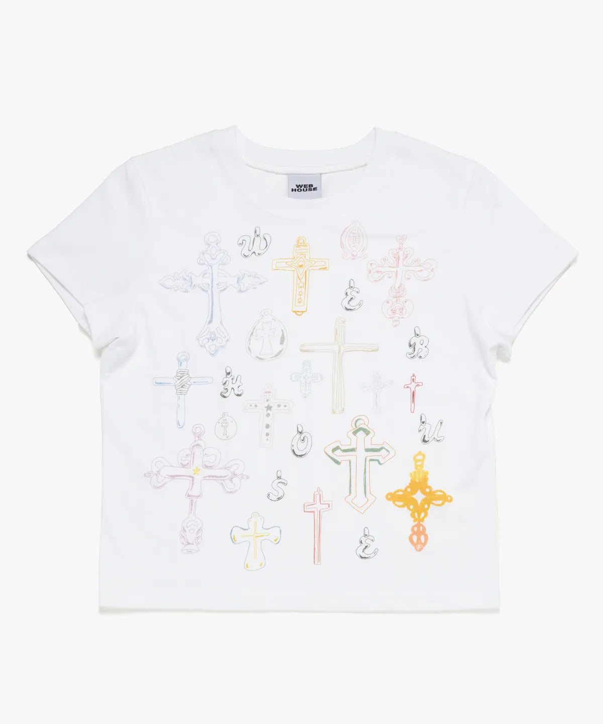【𝘱𝘳𝘦-𝘰𝘳𝘥𝘦𝘳】Webhouse Sketch Cross Angel Tee (White)