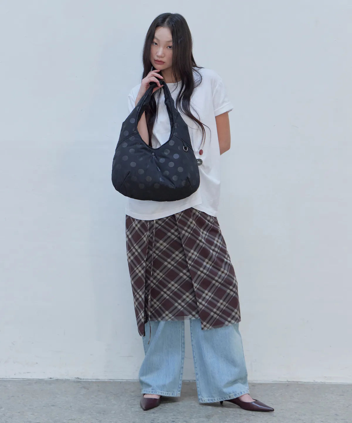 【𝘱𝘳𝘦-𝘰𝘳𝘥𝘦𝘳】HAVEAWHALE dot padding bag (BK)