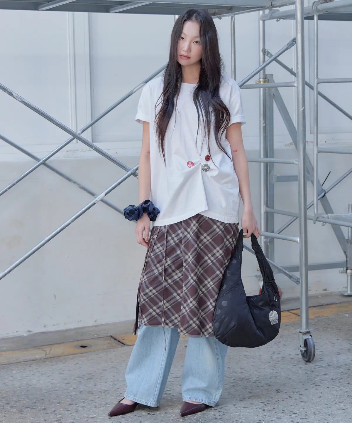 【𝘱𝘳𝘦-𝘰𝘳𝘥𝘦𝘳】HAVEAWHALE dot padding bag (BK)