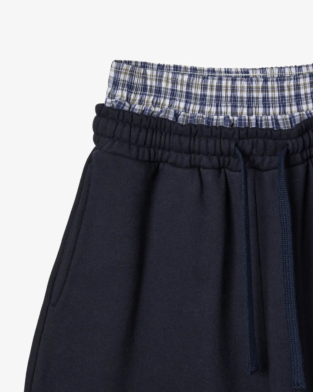 AEAE TRUNK LAYERED SWEATSHORTS (NAVY)