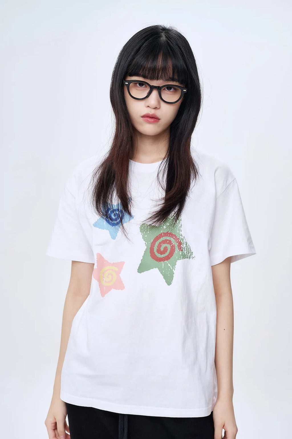 【𝘱𝘳𝘦-𝘰𝘳𝘥𝘦𝘳】FASTLE Spin Star Tee White