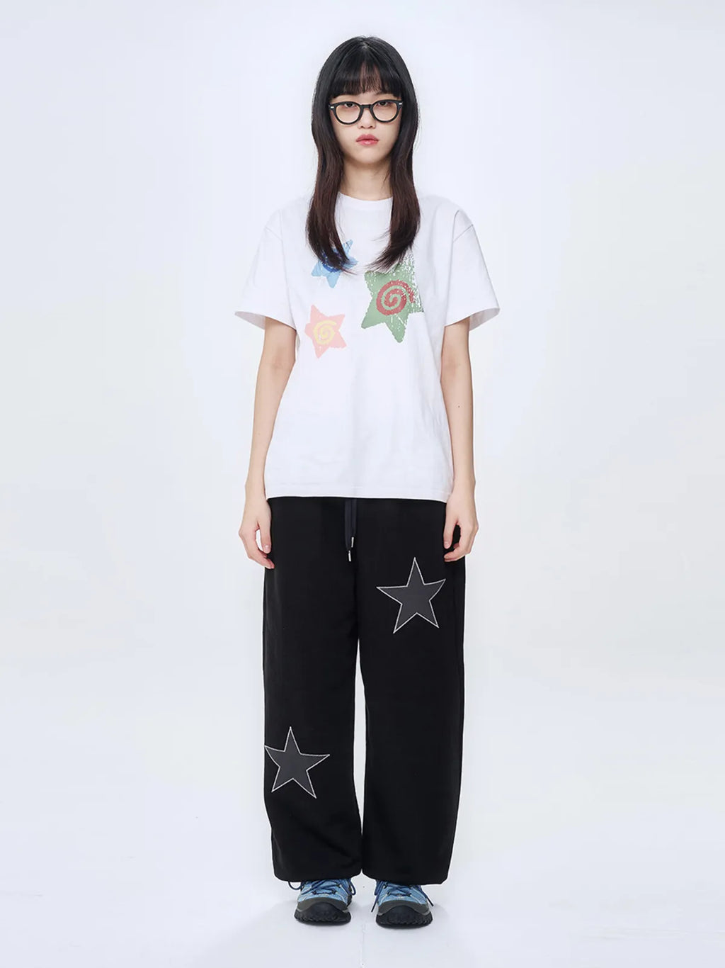 【𝘱𝘳𝘦-𝘰𝘳𝘥𝘦𝘳】FASTLE Spin Star Tee White