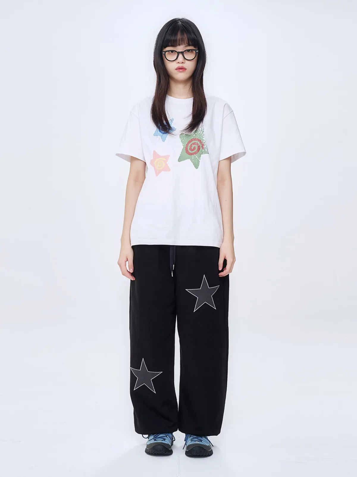 【𝘱𝘳𝘦-𝘰𝘳𝘥𝘦𝘳】FASTLE Spin Star Tee White