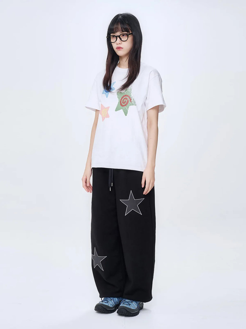 【𝘱𝘳𝘦-𝘰𝘳𝘥𝘦𝘳】FASTLE Spin Star Tee White