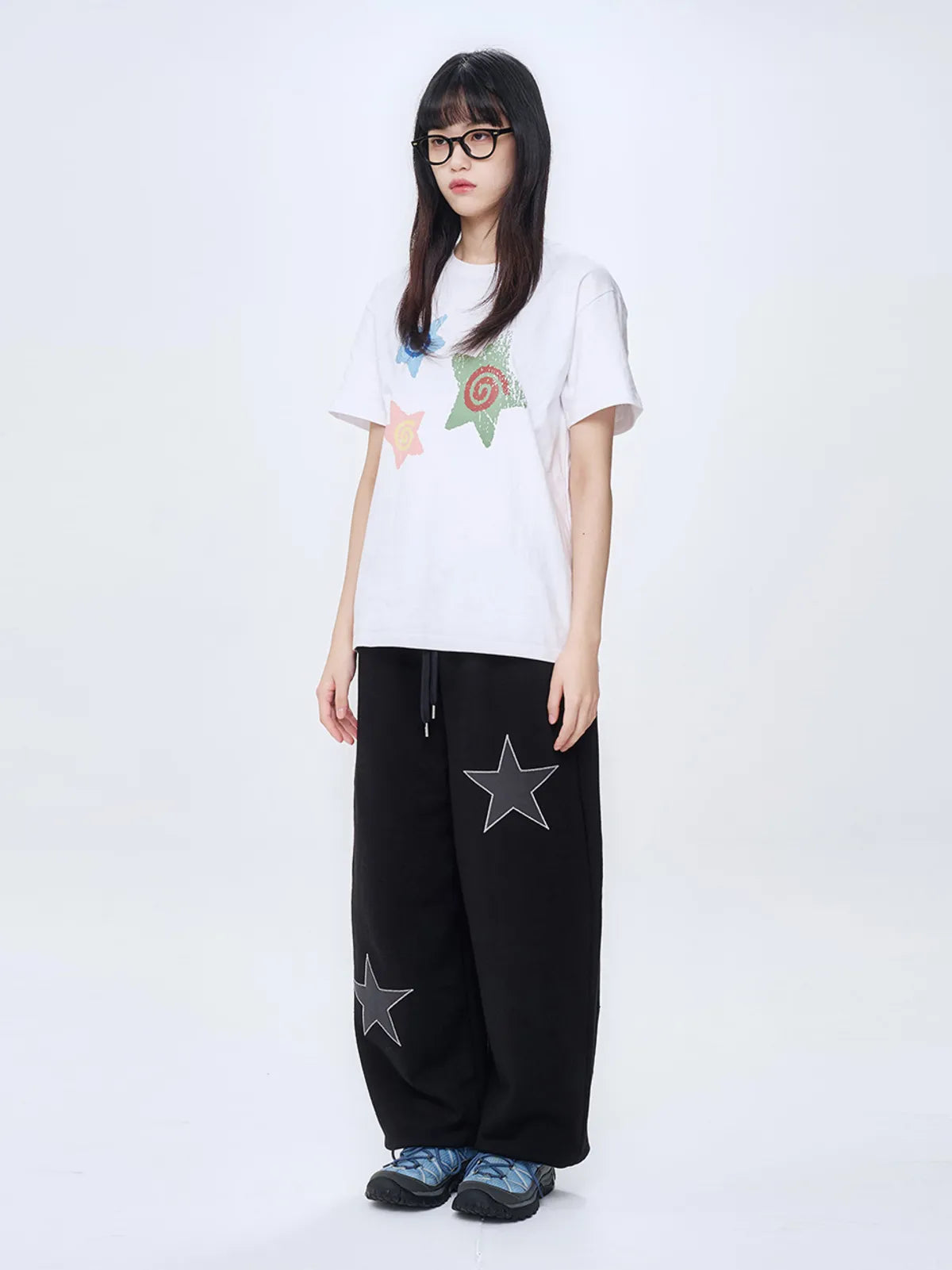 【𝘱𝘳𝘦-𝘰𝘳𝘥𝘦𝘳】FASTLE Spin Star Tee White