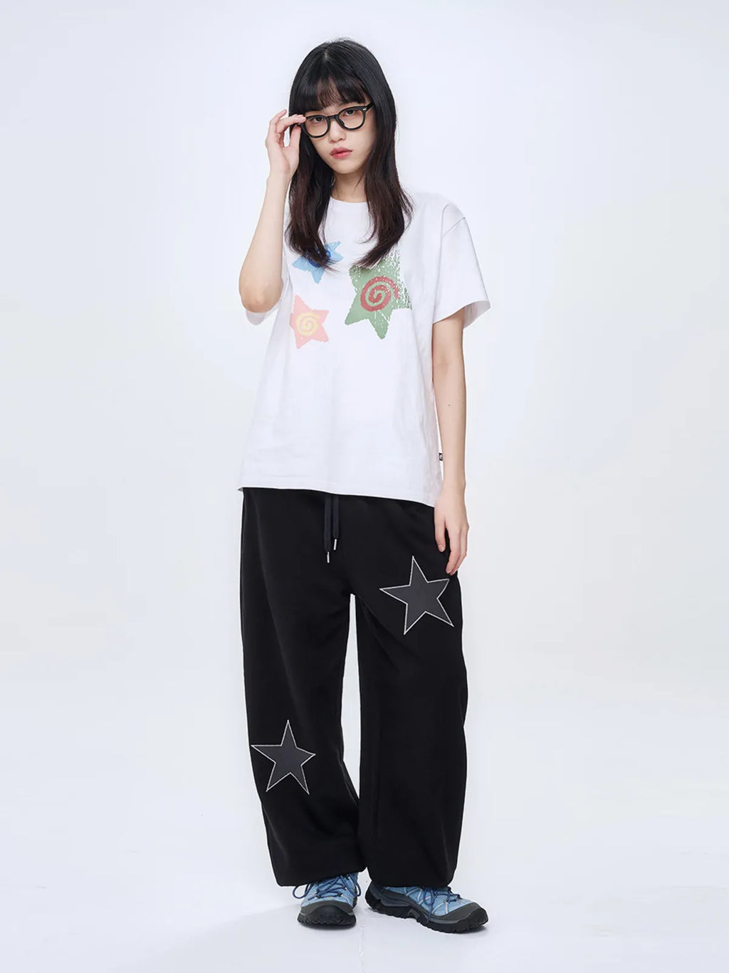 【𝘱𝘳𝘦-𝘰𝘳𝘥𝘦𝘳】FASTLE Spin Star Tee White