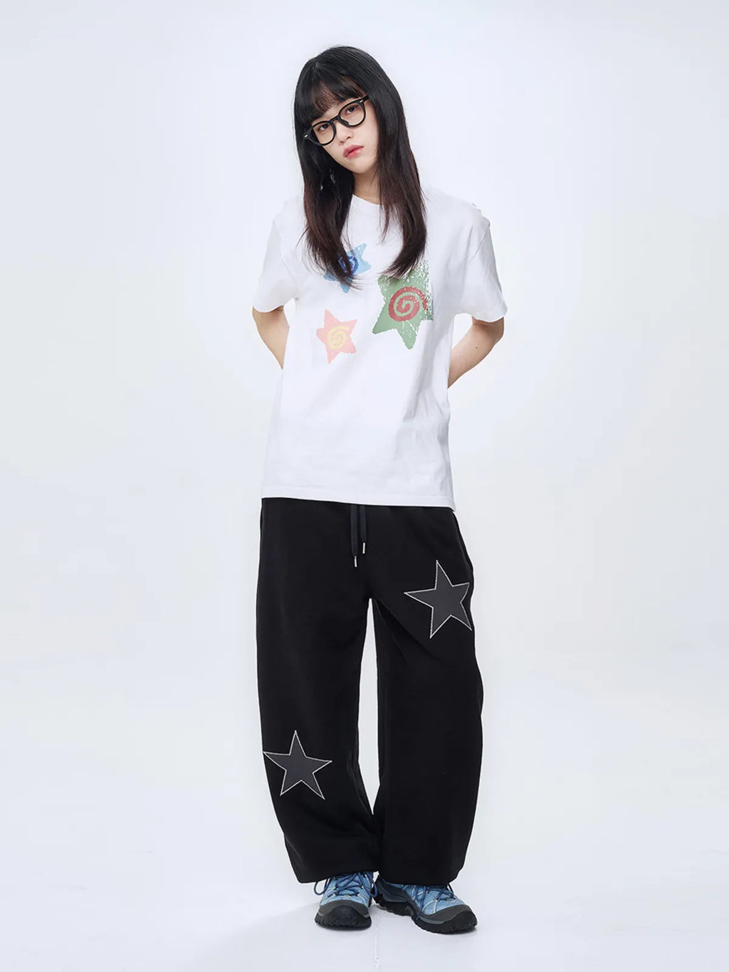 【𝘱𝘳𝘦-𝘰𝘳𝘥𝘦𝘳】FASTLE Spin Star Tee White