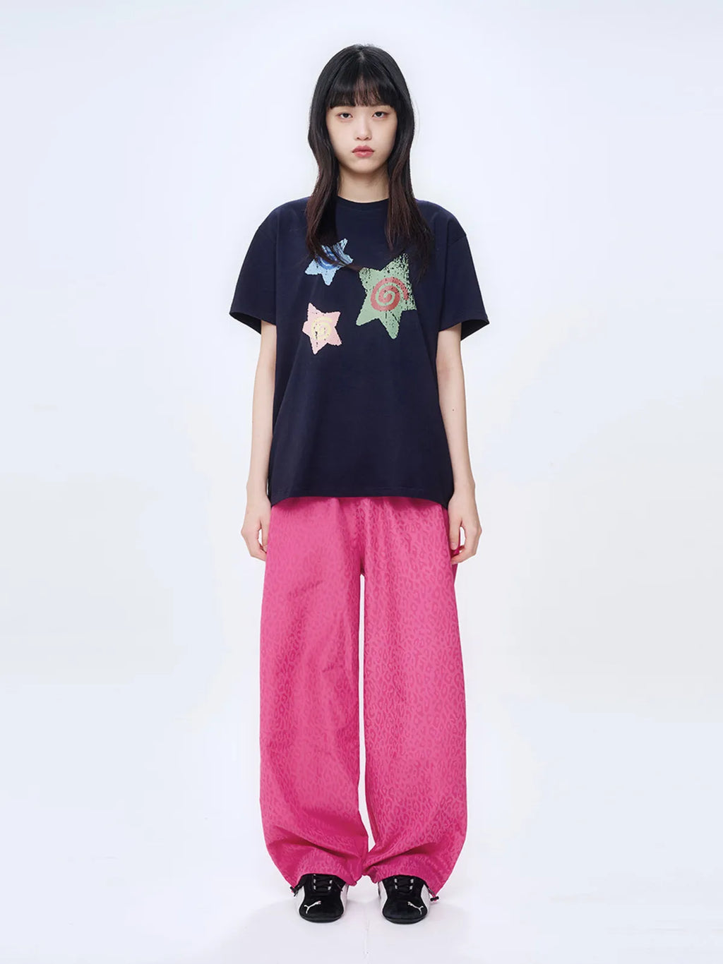 【𝘱𝘳𝘦-𝘰𝘳𝘥𝘦𝘳】FASTLE Spin Star Tee Navy