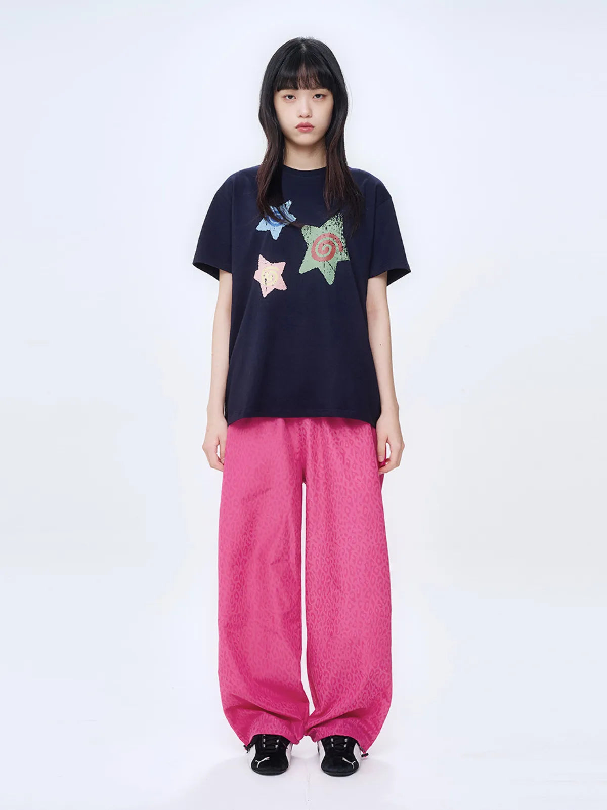【𝘱𝘳𝘦-𝘰𝘳𝘥𝘦𝘳】FASTLE Spin Star Tee Navy