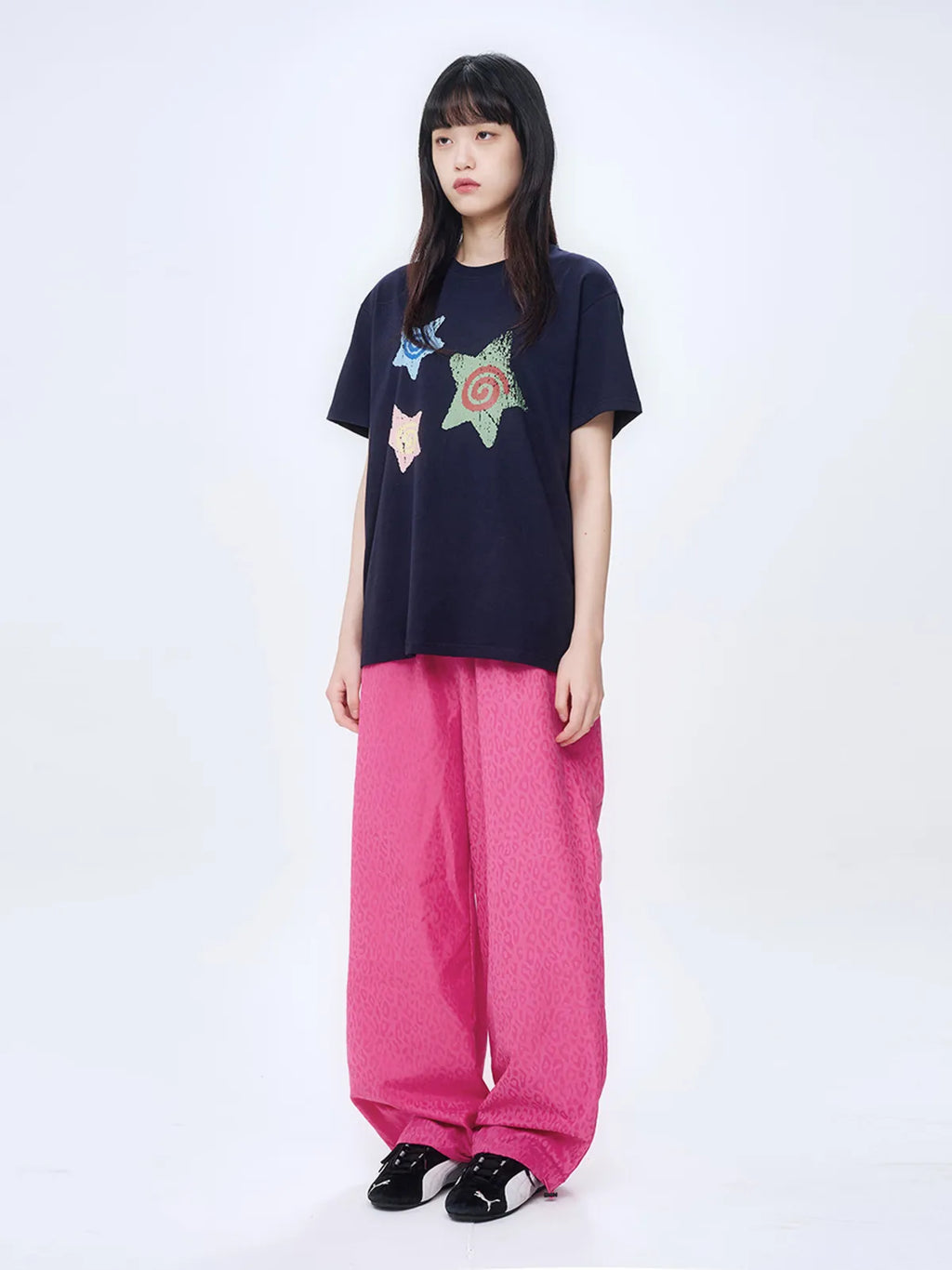 【𝘱𝘳𝘦-𝘰𝘳𝘥𝘦𝘳】FASTLE Spin Star Tee Navy