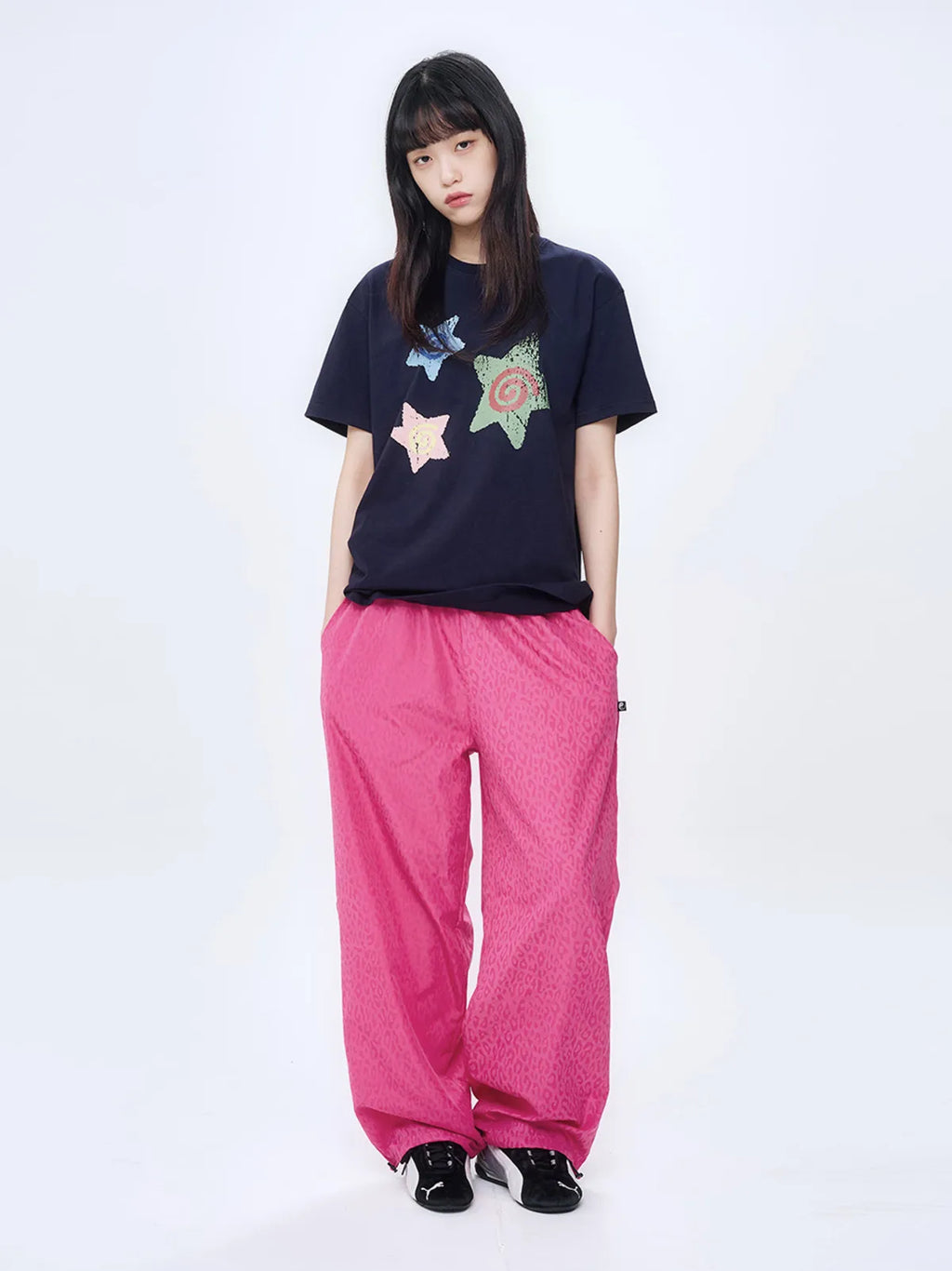 【𝘱𝘳𝘦-𝘰𝘳𝘥𝘦𝘳】FASTLE Spin Star Tee Navy