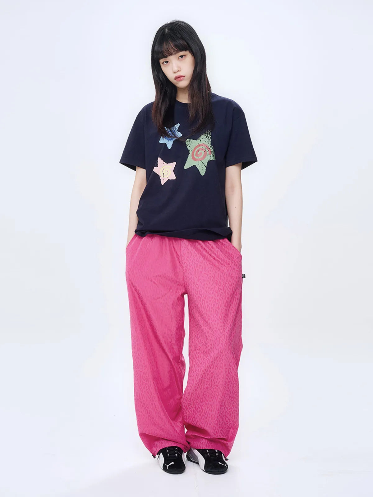 【𝘱𝘳𝘦-𝘰𝘳𝘥𝘦𝘳】FASTLE Spin Star Tee Navy