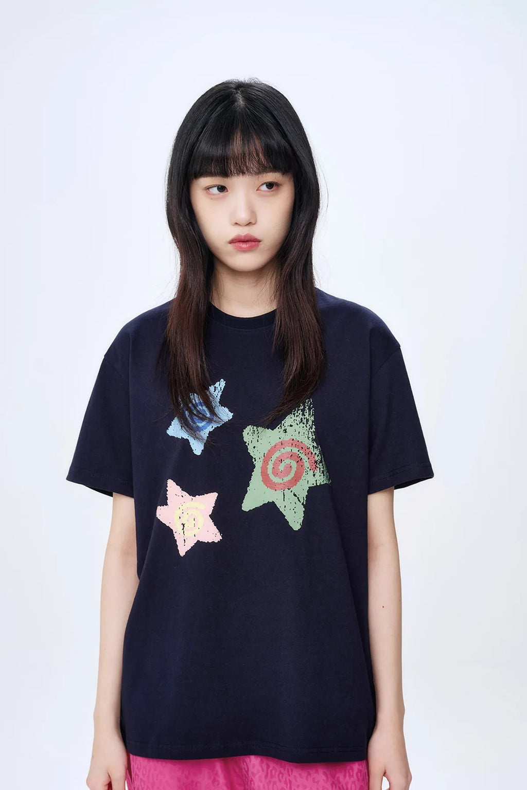 【𝘱𝘳𝘦-𝘰𝘳𝘥𝘦𝘳】FASTLE Spin Star Tee Navy