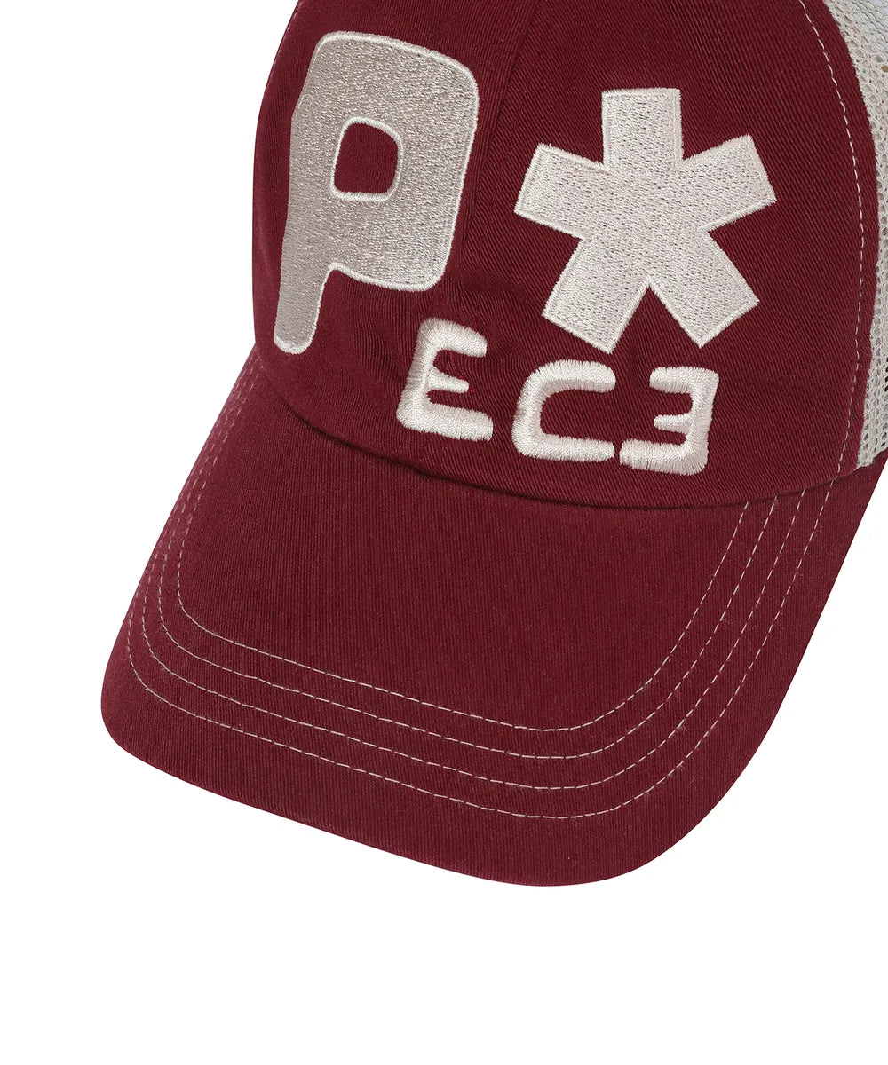 BAUF Peace Big Logo Mesh Ball Cap (Burgundy)