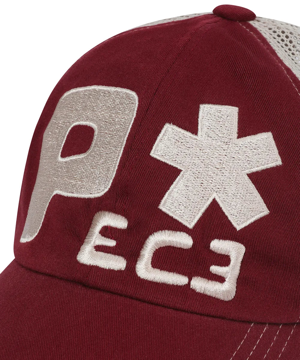 BAUF Peace Big Logo Mesh Ball Cap (Burgundy)
