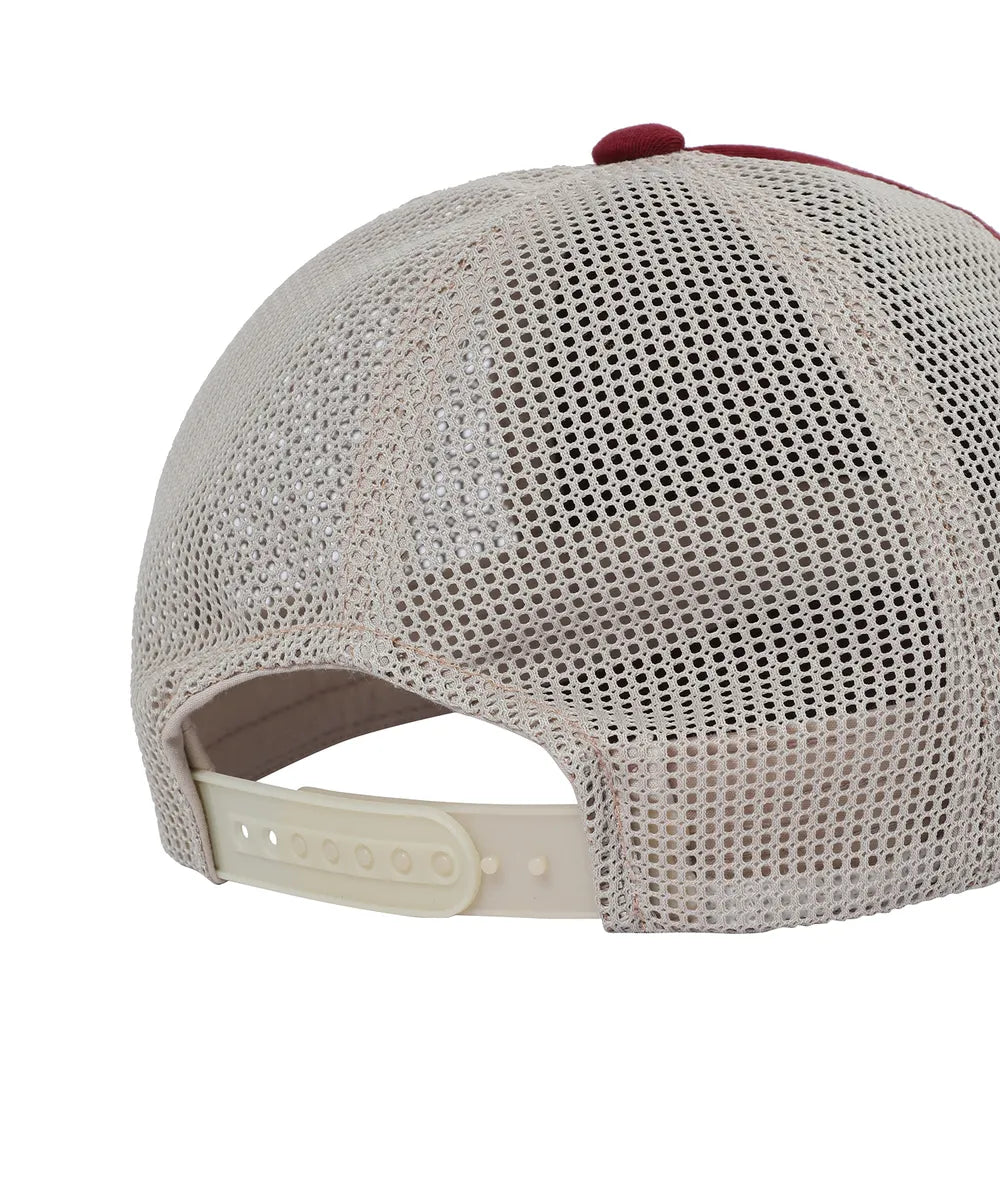BAUF Peace Big Logo Mesh Ball Cap (Burgundy)
