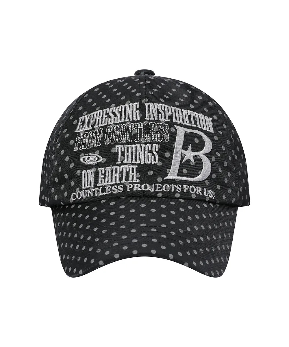 BAUF B LOGO Ball Cap (Dot Black)