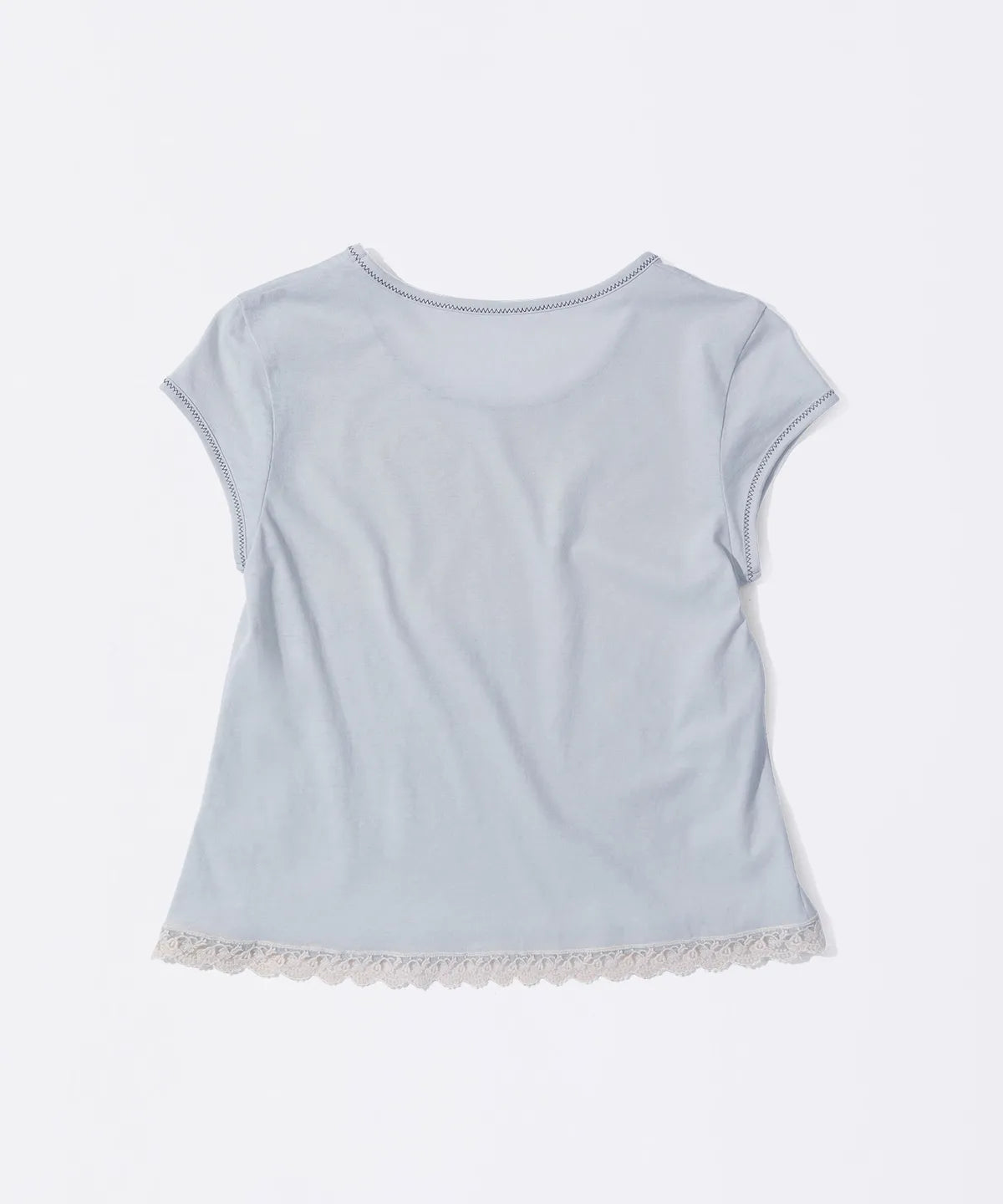 【𝘱𝘳𝘦-𝘰𝘳𝘥𝘦𝘳】SCULPTOR Lace Crop Baby Tee Mystic Blue
