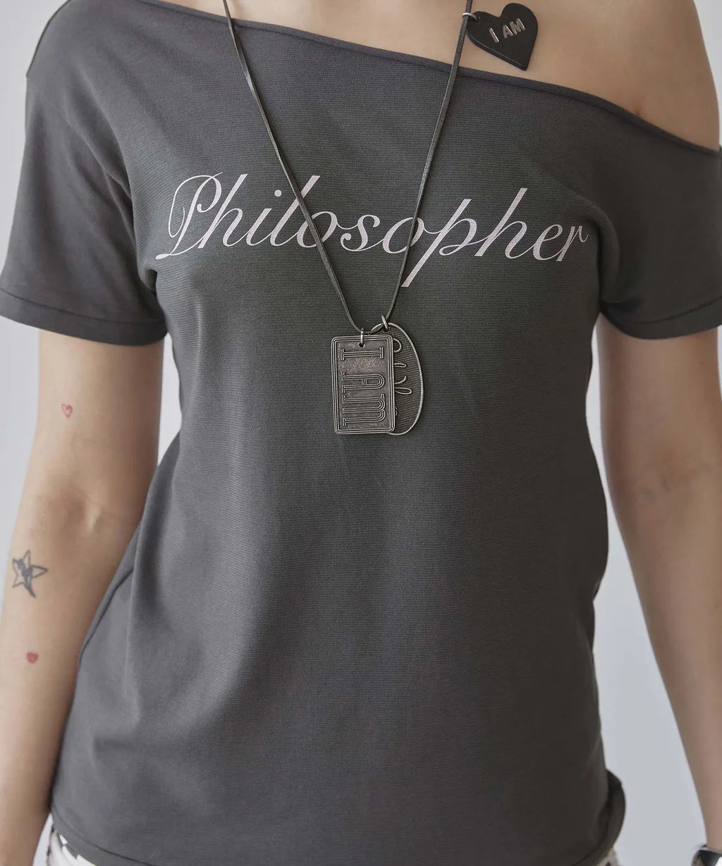 【𝘱𝘳𝘦-𝘰𝘳𝘥𝘦𝘳】SCULPTOR Hook Me Up Layered Tee Charcoal