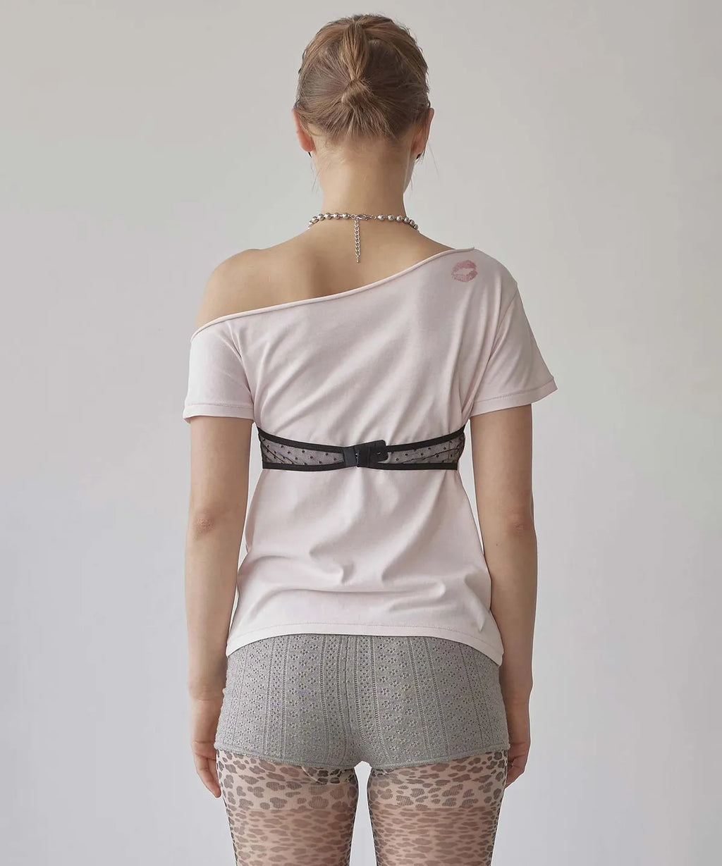 【𝘱𝘳𝘦-𝘰𝘳𝘥𝘦𝘳】SCULPTOR Hook Me Up Layered Tee Pale Pink