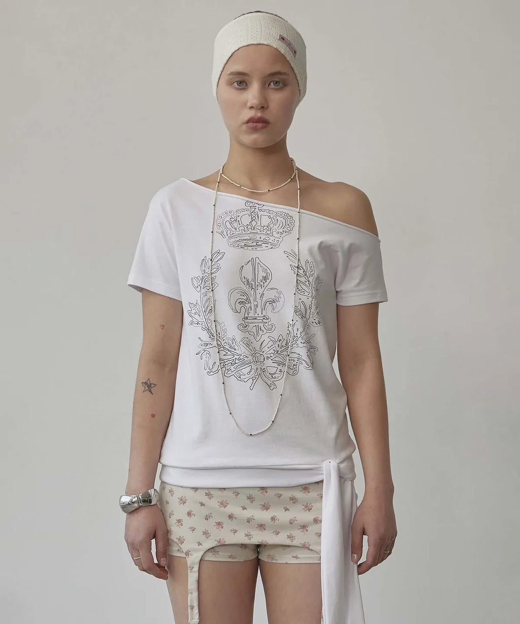 【𝘱𝘳𝘦-𝘰𝘳𝘥𝘦𝘳】SCULPTOR Chateau Shithole Tie Tee White