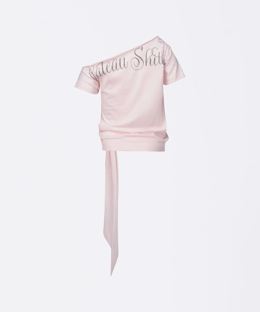 【𝘱𝘳𝘦-𝘰𝘳𝘥𝘦𝘳】SCULPTOR Chateau Shithole Tie Tee Pale Pink