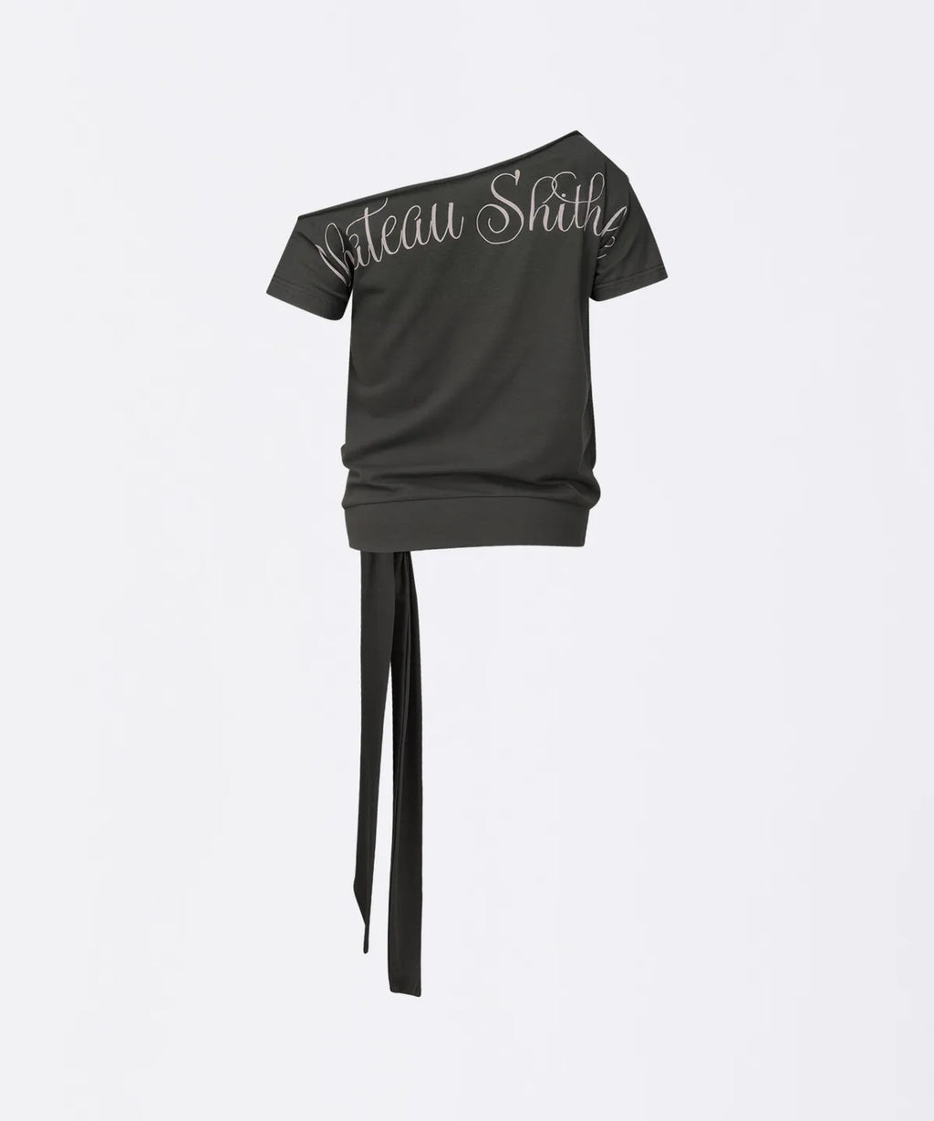 【𝘱𝘳𝘦-𝘰𝘳𝘥𝘦𝘳】SCULPTOR Chateau Shithole Tie Tee Charcoal