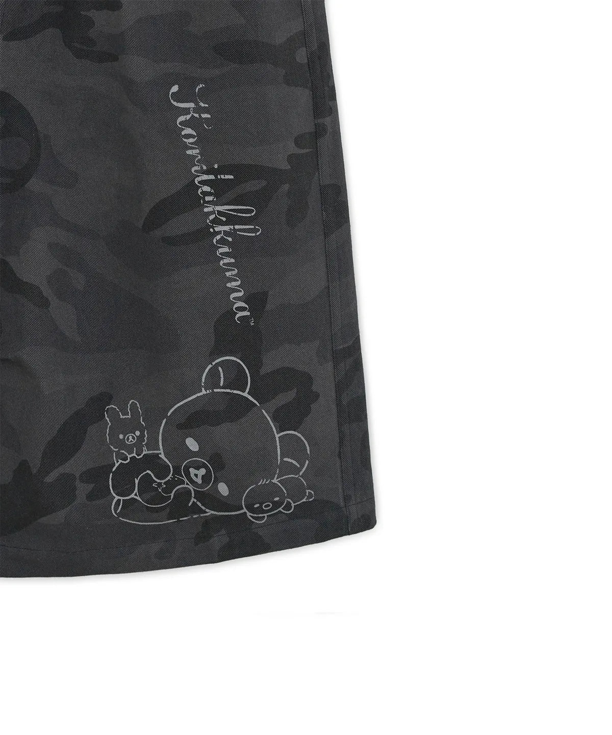 HUGYOURSKIN CAMO KORILAKKUMA BERMUDA PANTS (CHARCOAL)