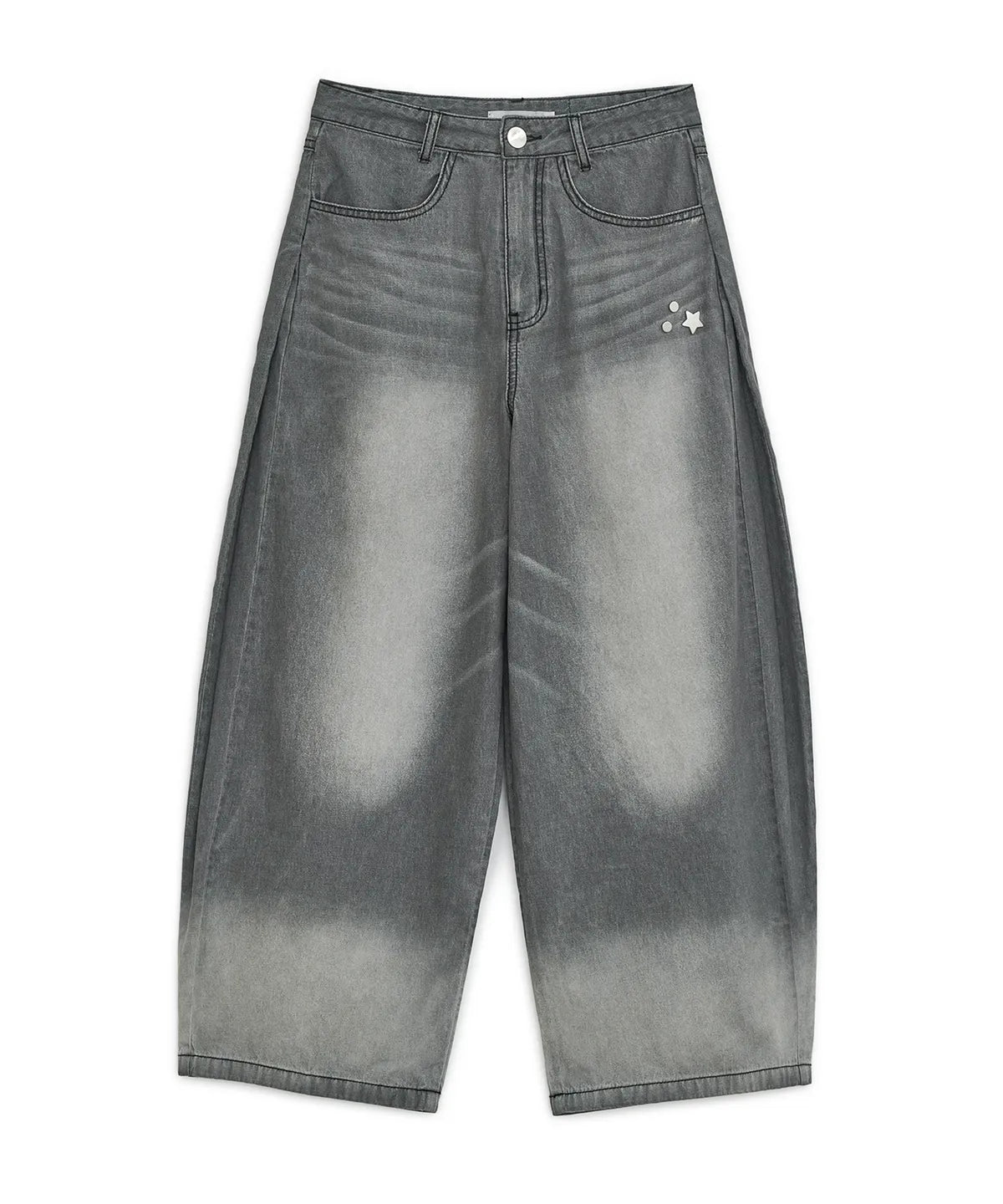 HUGYOURSKIN KORILAKKUMA WASHED JEANS (CHARCOAL)