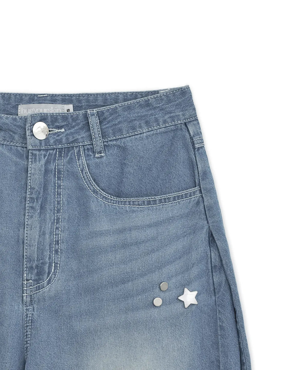 HUGYOURSKIN KORILAKKUMA WASHED JEANS (BLUE)