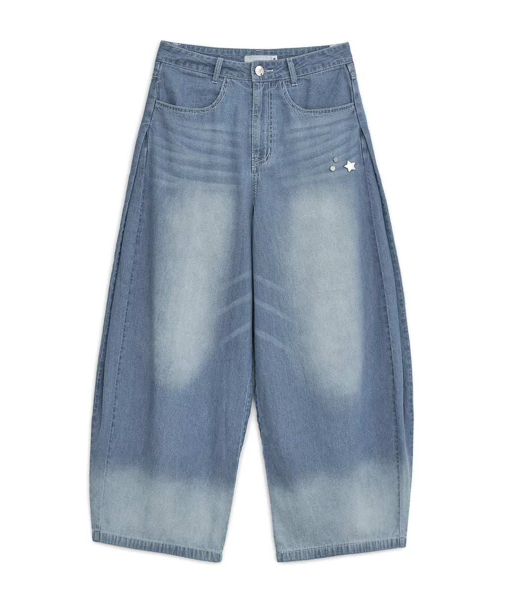 HUGYOURSKIN KORILAKKUMA WASHED JEANS (BLUE)