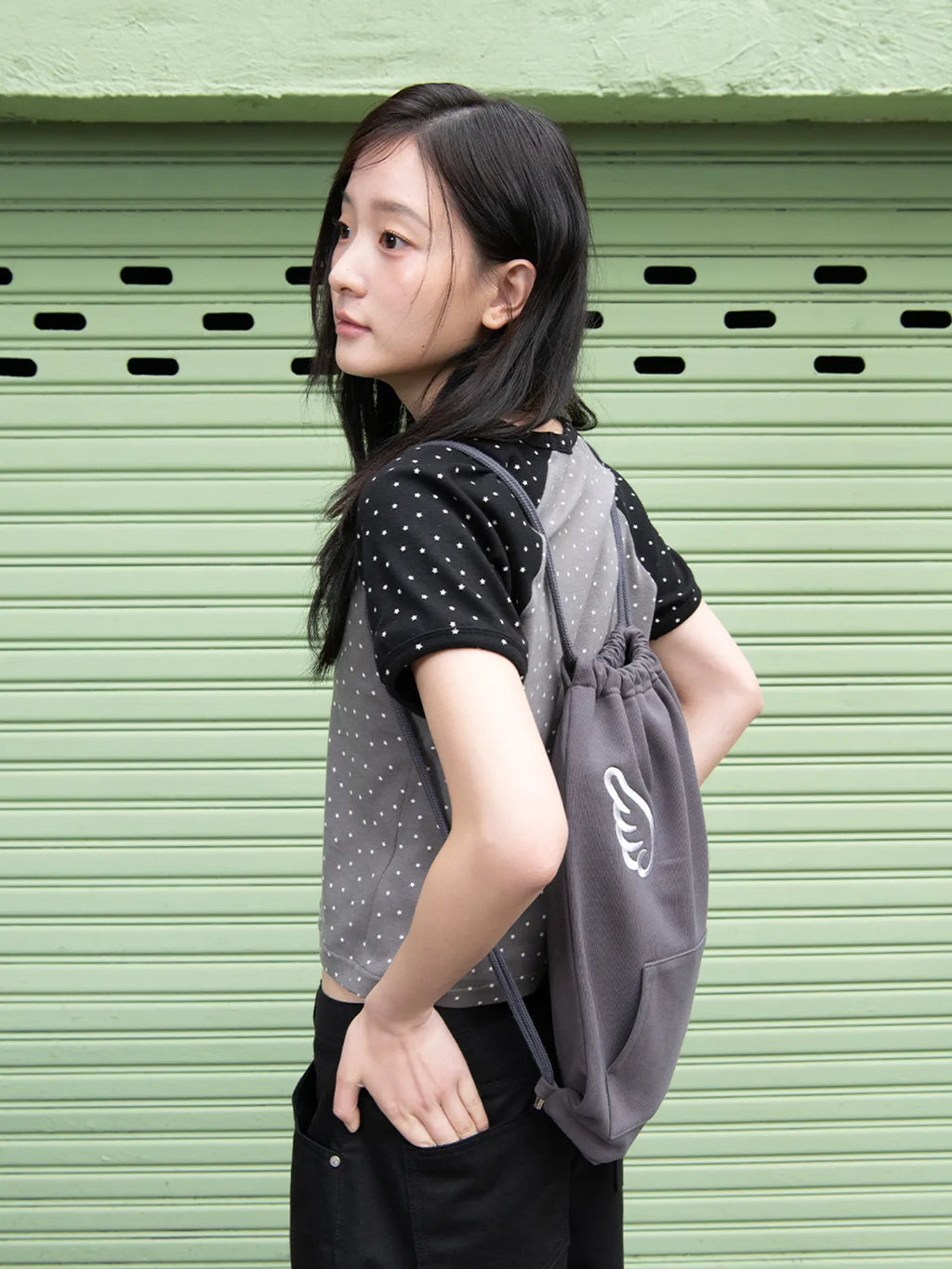 【𝘱𝘳𝘦-𝘰𝘳𝘥𝘦𝘳】OAFISH Mini Star Raglan T-Shirt (Charcoal)