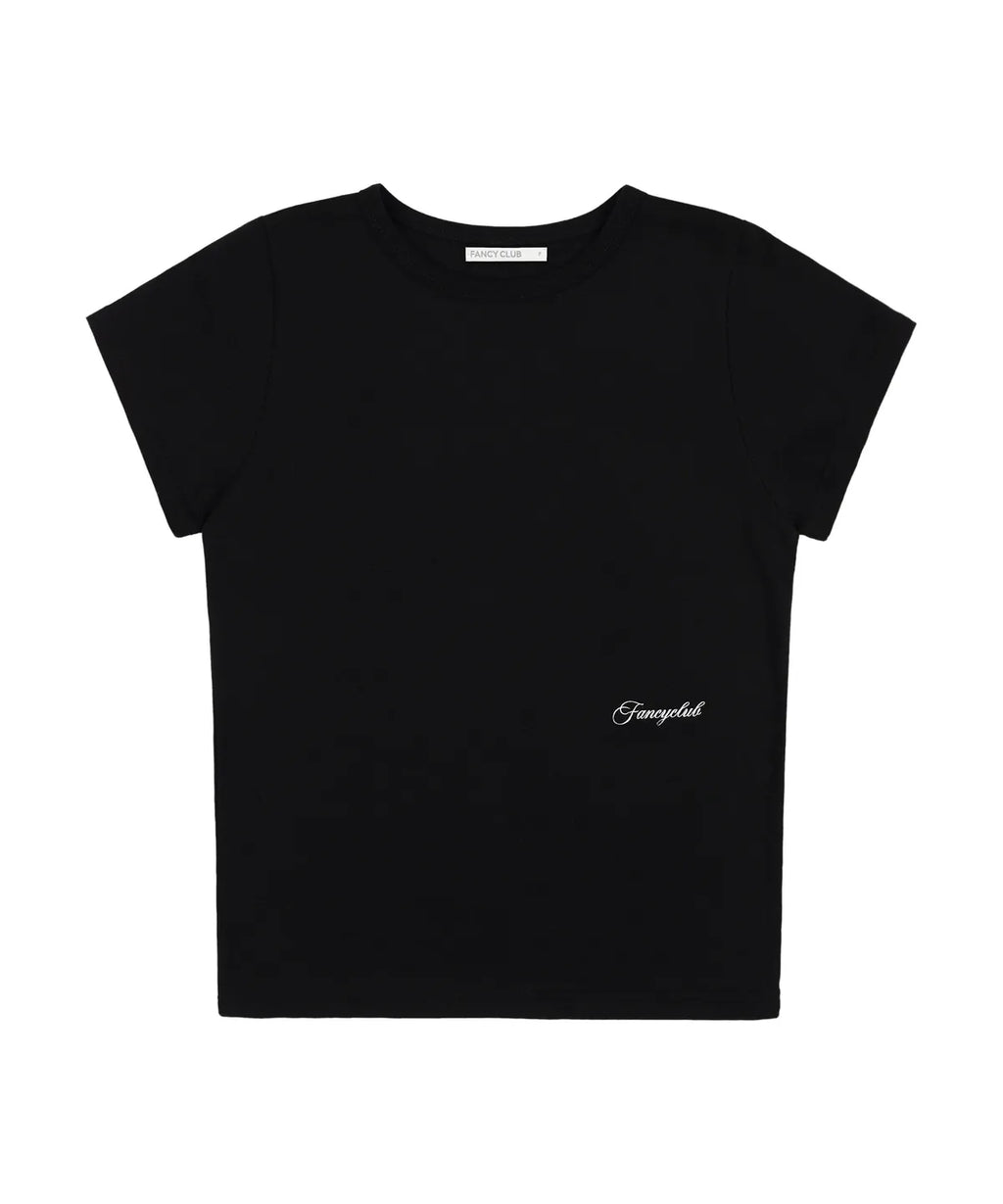 【𝘱𝘳𝘦-𝘰𝘳𝘥𝘦𝘳】FANCY CLUB Rivers of Heaven Crop Tee (BLACK)