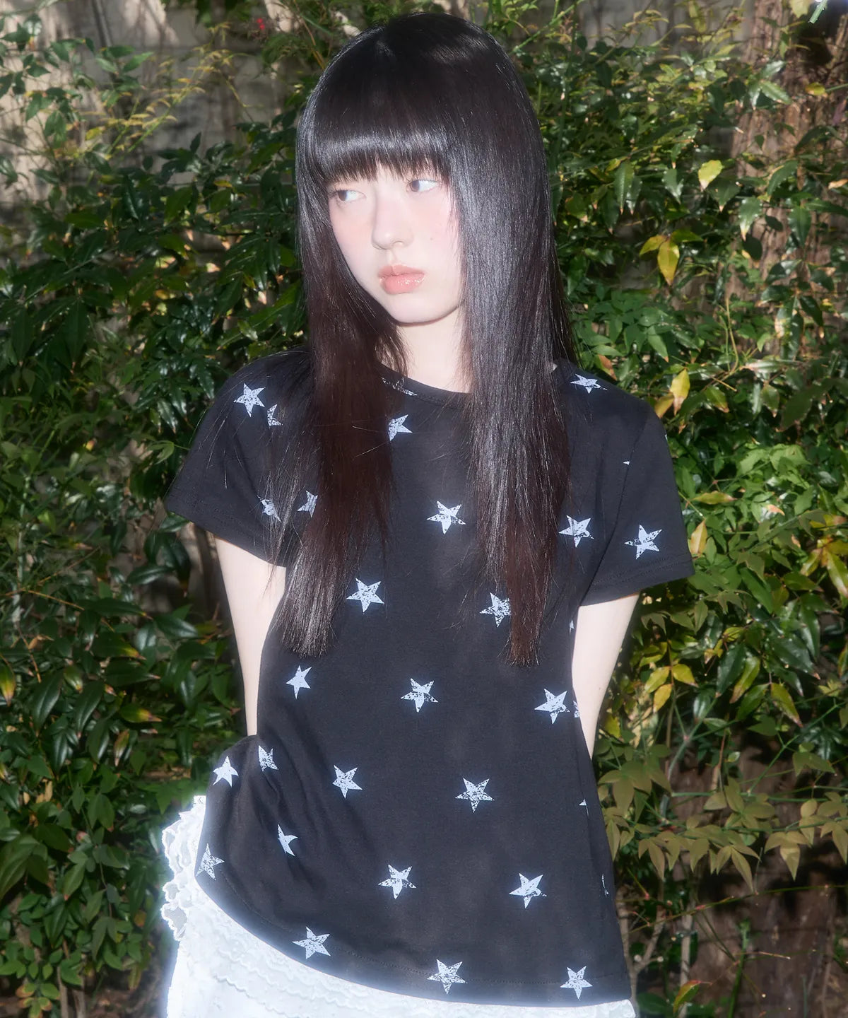 【𝘱𝘳𝘦-𝘰𝘳𝘥𝘦𝘳】FANCY CLUB Race Star Layered Tee (BLACK)