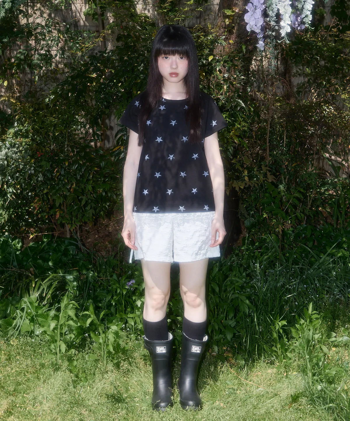 【𝘱𝘳𝘦-𝘰𝘳𝘥𝘦𝘳】FANCY CLUB Race Star Layered Tee (BLACK)