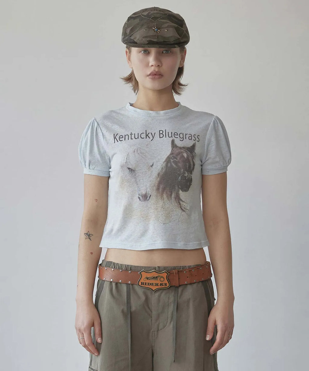 【𝘱𝘳𝘦-𝘰𝘳𝘥𝘦𝘳】SCULPTOR Kentucky Stud Baby Tee Beige