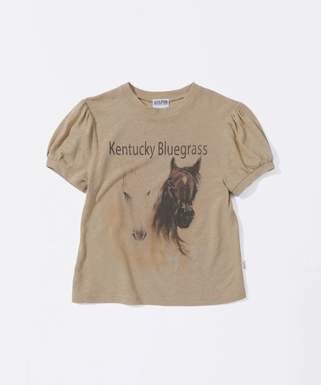 【𝘱𝘳𝘦-𝘰𝘳𝘥𝘦𝘳】SCULPTOR Kentucky Stud Baby Tee Beige