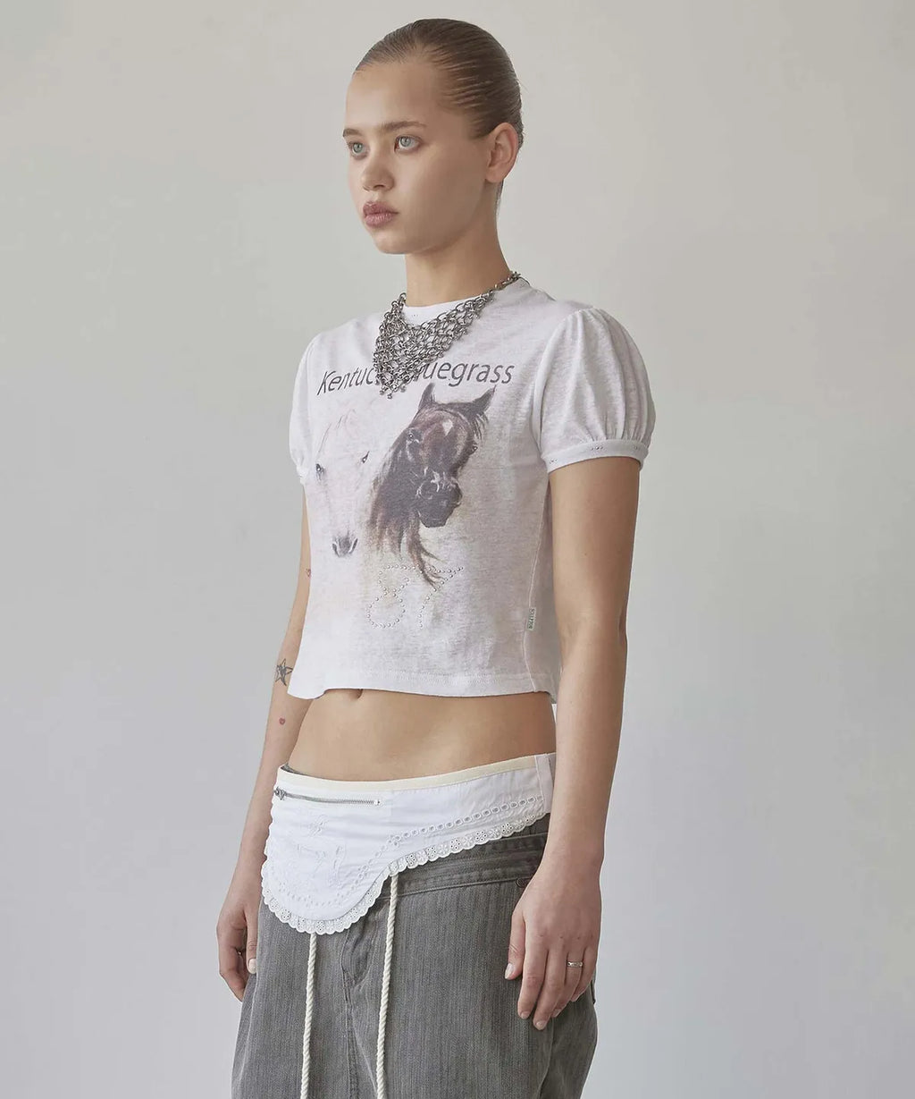 【𝘱𝘳𝘦-𝘰𝘳𝘥𝘦𝘳】SCULPTOR Kentucky Stud Baby Tee Cream