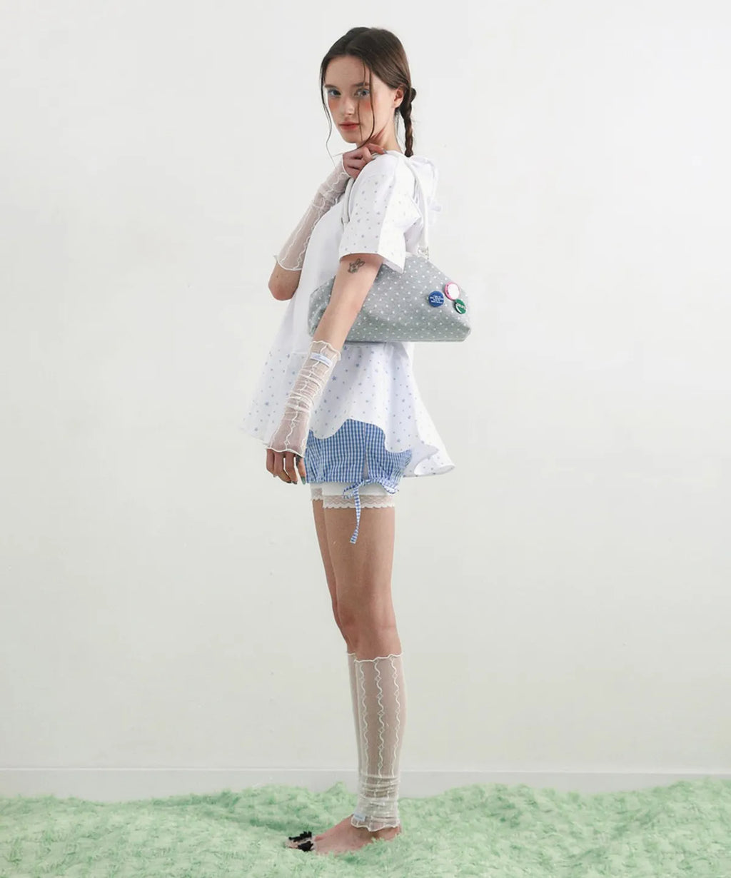 【𝘱𝘳𝘦-𝘰𝘳𝘥𝘦𝘳】BADBLUE Dot Cozy Dumpling Bag Gray