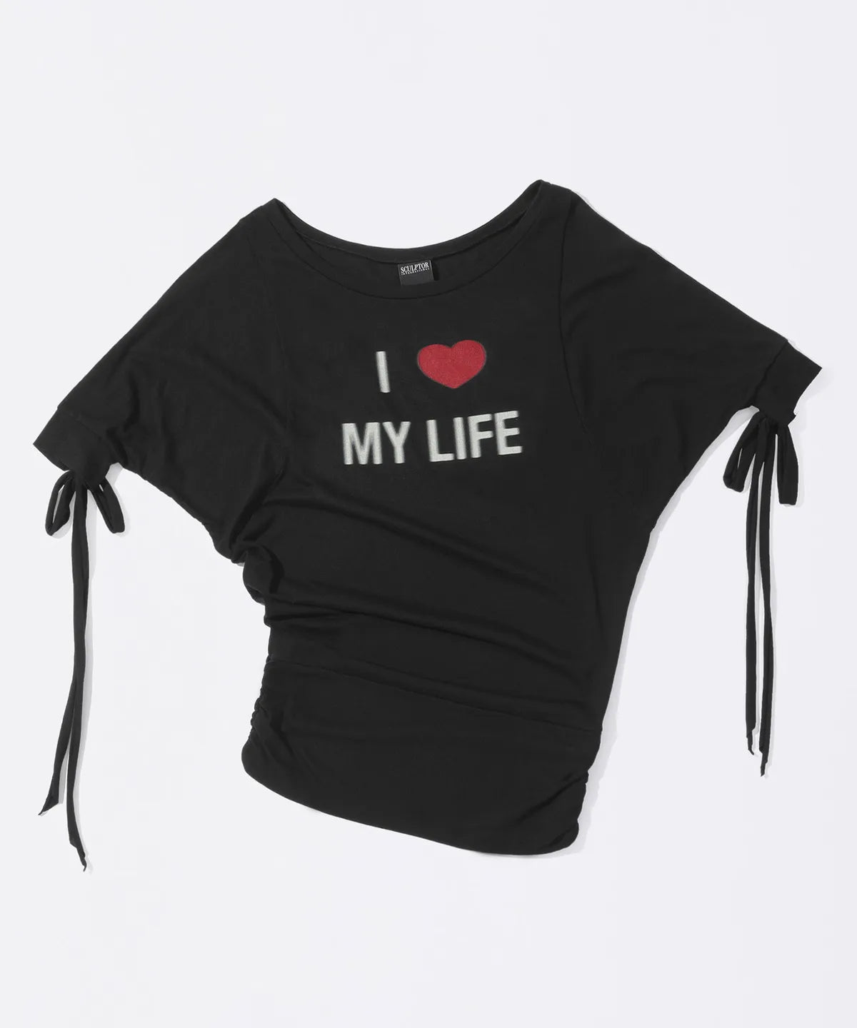 【𝘱𝘳𝘦-𝘰𝘳𝘥𝘦𝘳】SCULPTOR Tie Sleeve Tee Black