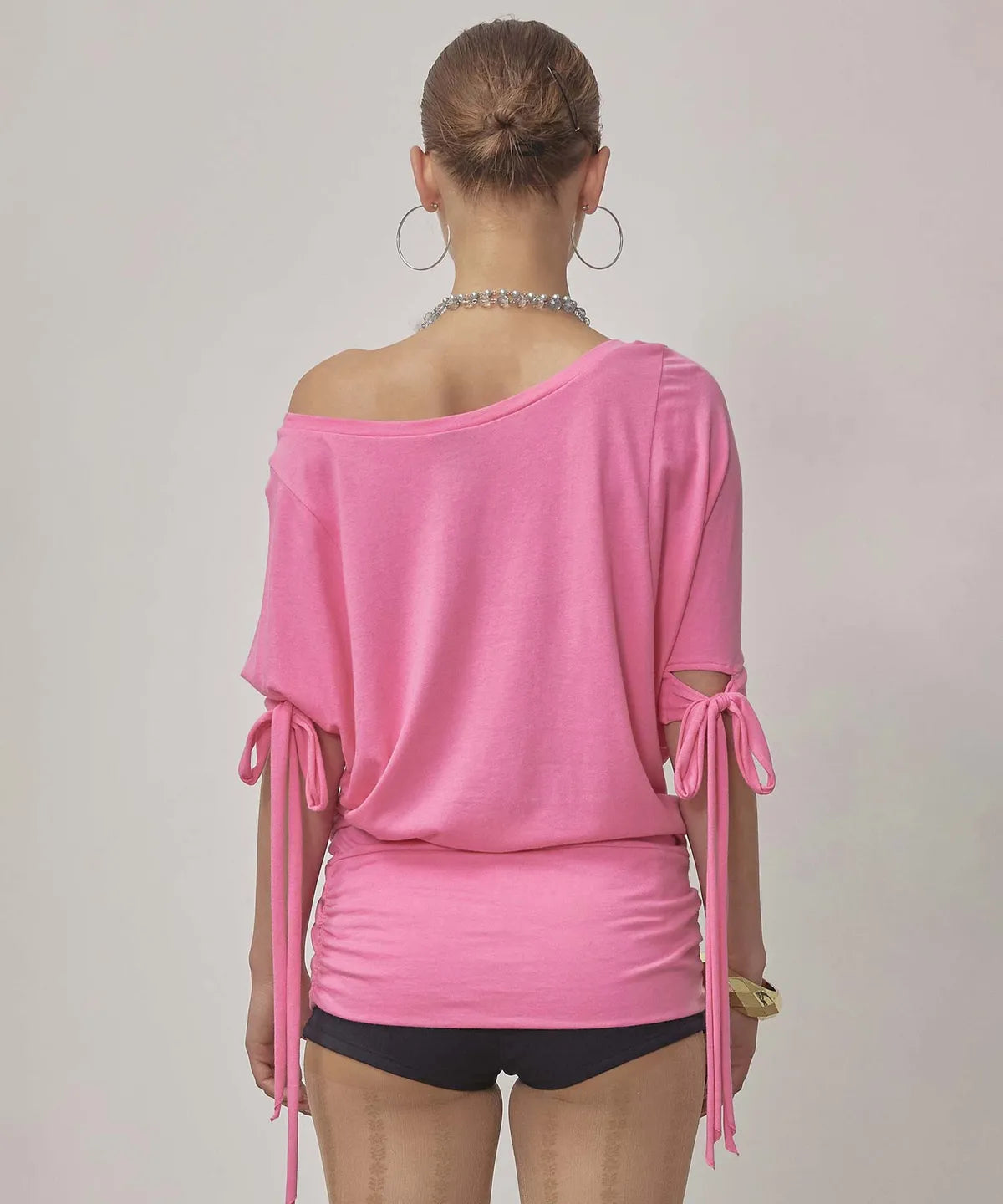 【𝘱𝘳𝘦-𝘰𝘳𝘥𝘦𝘳】SCULPTOR Tie Sleeve Tee Coral