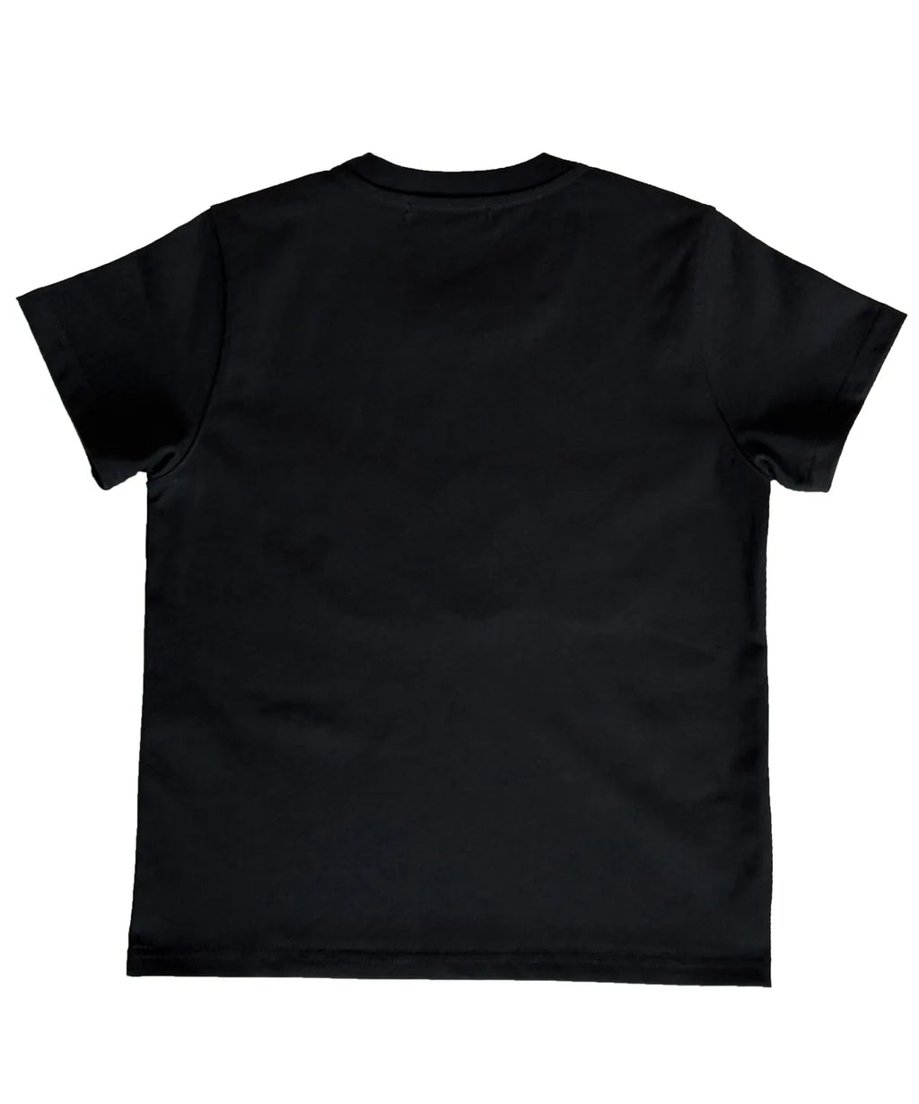 【𝘱𝘳𝘦-𝘰𝘳𝘥𝘦𝘳】DENAGE Vintage Three Star Patch Logo Crop Tee Black 0387