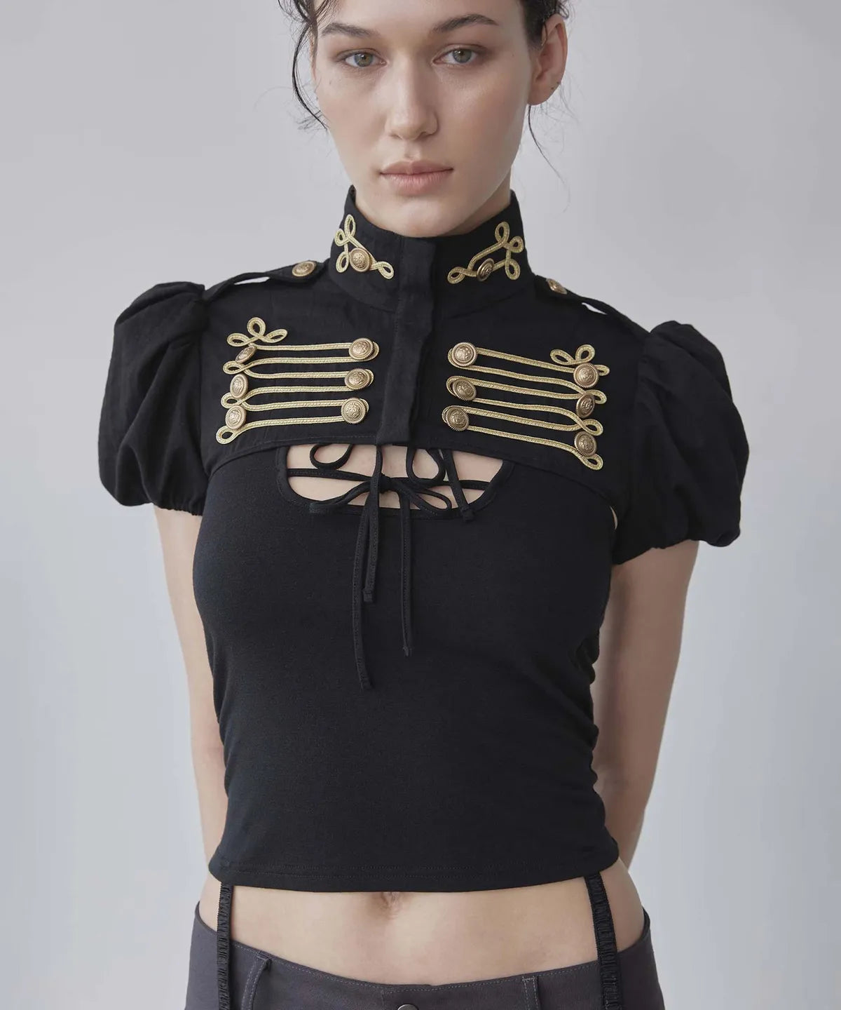 【𝘱𝘳𝘦-𝘰𝘳𝘥𝘦𝘳】SCULPTOR Garter Reversible Top Black