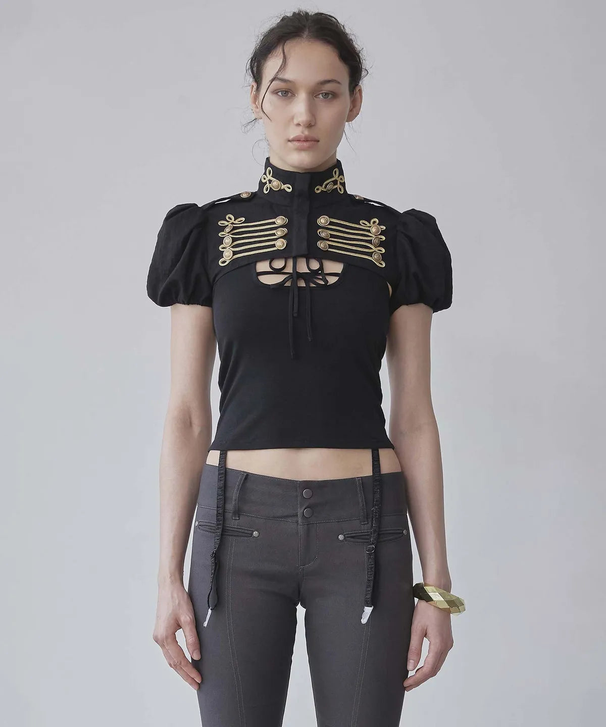 【𝘱𝘳𝘦-𝘰𝘳𝘥𝘦𝘳】SCULPTOR Garter Reversible Top Black