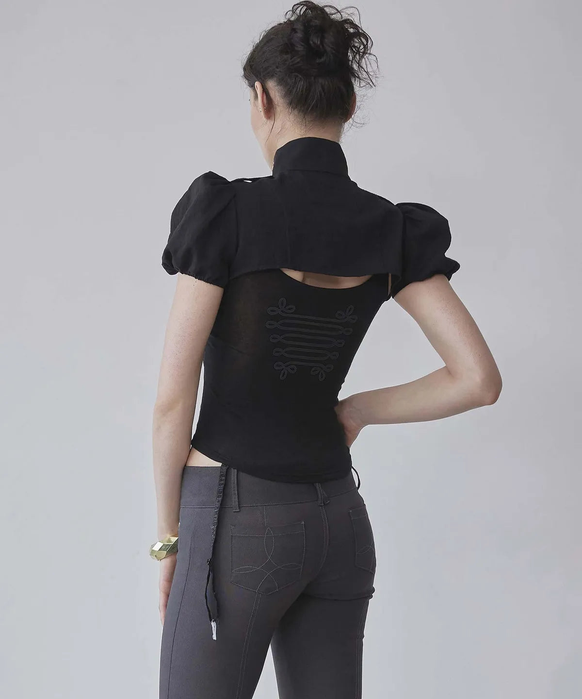 【𝘱𝘳𝘦-𝘰𝘳𝘥𝘦𝘳】SCULPTOR Garter Reversible Top Black